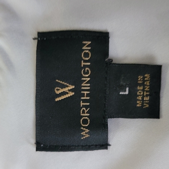 Worthington Lace Lined Top Floral White  Size Large - Picture 7 of 8